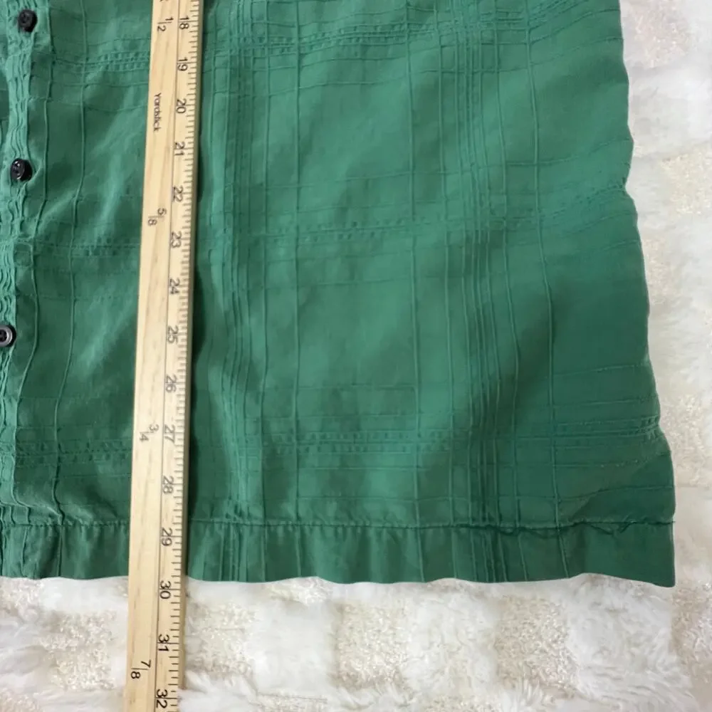 Tommy Bahama 100% Silk Shirt Mens XL Green Short Sleeve Button Up Hawaiian - Picture 7 of 8